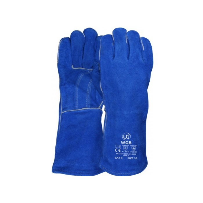 UCi WGB Blue Heat Resistant Foundry Gauntlets Gloves.co.uk